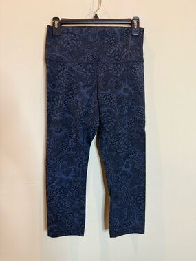 lululemon athletica Navy Floral Print Leggings